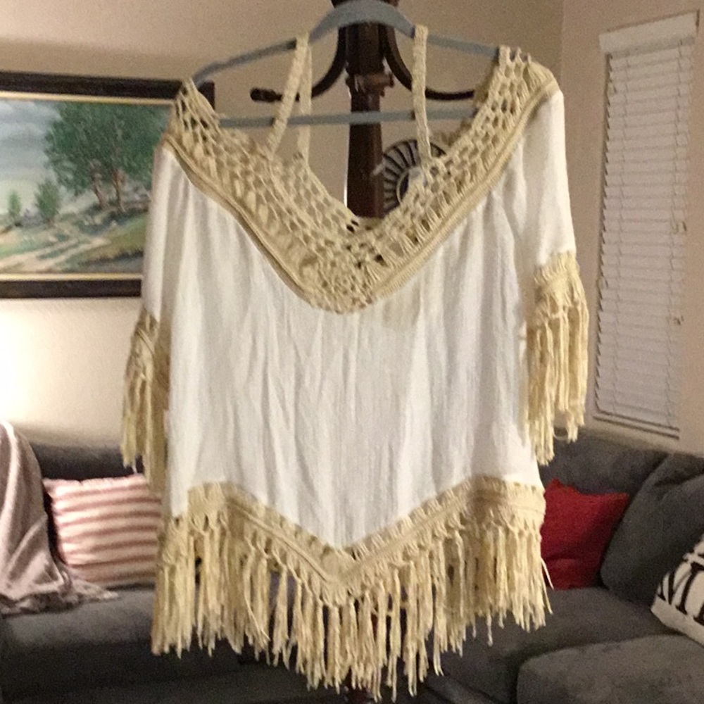 Dreamer Crochet Boho Look Off Shoulder Top